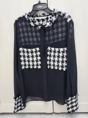 ZARA(ザラ) ツイード シースルー ブラウス