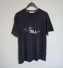 L STONE ISLAND(ストーンアイランド) ネイビー ロゴ メンズ 半袖Tシャツ 68152NS92