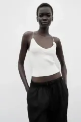 ZARA ザラ ニットタンク トップス ザラ ニット ノースリーブ