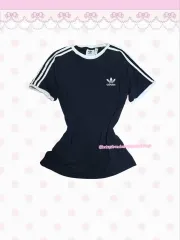 adidas(アディダス) 黒 3本線 半袖 Tシャツ