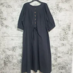 ホットピンク ウエスト紐 半袖ワンピース