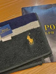 ポロ ラルフローレン ポニー ワンポイント ミニタオル ハンカチ (緑)