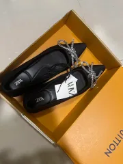 zara ZARA(ザラ) リボン フラットシューズ 38 新品