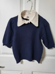 メゾン ド ロエム ネイビー ニット 90 新品
