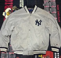 XL) NEW YORK ヤンキース ヴィンテージ コットン スタジャン ジャケット アウター コットン ジャンパー