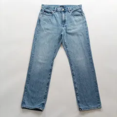 UNIQLO(ユニクロ) デニム サイズ 31 ストレート ライトブルーデニム ウォッシング メンズ デニムパンツ A6181