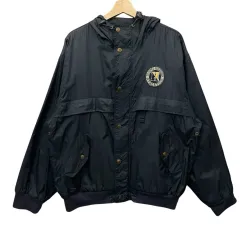 Tommy Hilfiger(トミーヒルフィガー) ネイビー ロゴ 裏起毛 フード ウインドブレーカー