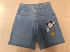 ミッキー デニム デニムハーフパンツ M
