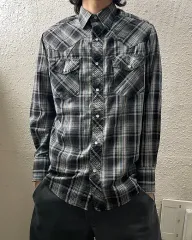 ヴィンテージ Wrangler(ラングラー) ブラック CHECK ウェスタン シャツ