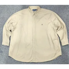 ポロラルフローレン ヴィンテージ クラシックフィット ベージュ オーバーサイズ シャツ 4XL