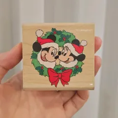 Disney(ディズニー) サンタクロース ミッキーマウス ミニー クリスマス ヴィンテージ ルーバー スタンプ