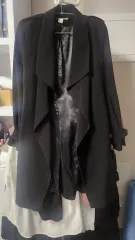 春 秋 トレンチコート スーツコート 黒