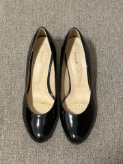 ムック 光沢 パンプス ヒール 靴 240