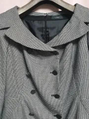 ラインチェック柄ワンピース