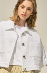 新品) LANVIN ランバン ドーム ボタン ツイード ジャケット アウター