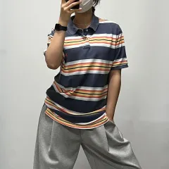 ポロラルフローレン ボーダー柄 ストライプ 半袖 カラーTシャツ 2XL 052805