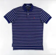 ポロ Ralph Lauren(ラルフローレン) ストライプ 半袖 ポロTシャツ M