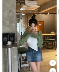 ボレロ長袖カーディガン グリーン