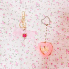 リボン ハート 樹脂 キーリング セット
