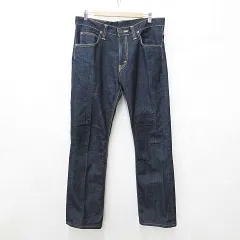 リー LEE パンツ デニム ジーンズ ストレート ロング 綿 インディゴ 紺 ネイビー 34