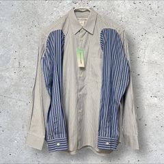新品 伊製 MM6 メゾンマルジェラ シャツ アシンメトリー L～XL:表記44 
