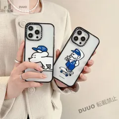 可愛い Skater Dog iPhoneケース  CASETiFY 耐衝撃 ケースティファイ クリア ソフトケース iPhone17/17Pro/17Pro Max/iphone16/iphone15/14/13/12 多機種対応