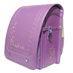 ランドセル ラベンダー薄紫パープル女の子かわいい小学生バックパックC 通学バッグA4対応 紫パステル大容量 軽量 防水PUレザー可愛いパープル刺繍ハート入学準備プリンセス新一年生ゆめかわラン活【arc】