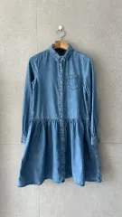 ギャップ キッズ XL デニムワンピース 薄い方