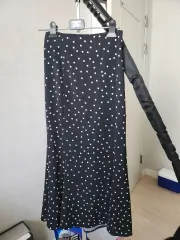 薄い素材 ドットスカート free (配送無料)