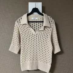 エゴイスト EGOIST オープン KARA（カラ） エンブロイダリー 透かし編み ニット 半袖 夏 クロシェ