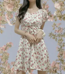 ヴィンテージ フラワー リボン ONE PIECE 姫ギャル ロギャル ラテ Gikchic 森ガール バレエコア