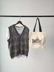 B1 ) パターン ニット ベスト Free