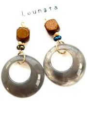 大ぶりピアス 樹脂ピアス