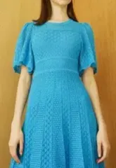 EGOIST(エゴイスト) フェミニン 青 ニットワンピース ポール 1174