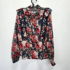 0139 VANAKE リボンタイ シフォン ブラウス フリーサイズ