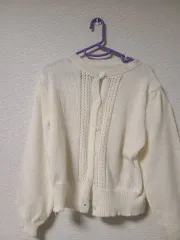 F サイズ 白 カーディガン ー 3