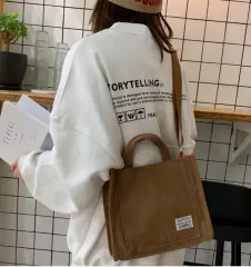 (新品) コーデュロイ クロスバッグ / キャンバス エコバッグ