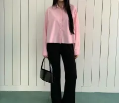 the camel s ／ 裾 ナラリ ピンク シャツ レディース free