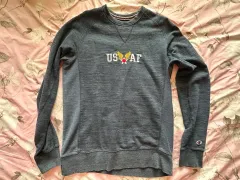 チャンピオン x usaf ネイビー スウェットシャツ
