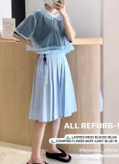 eunoia スカート stamping flower skirt black s