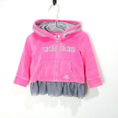 adidas(アディダス) フード付き ジップアップパーカー キッズ 18m ／ 85