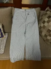 ボーダー柄 トラックパンツ ジョガーパンツ コットンパンツ ストライプ パンツ