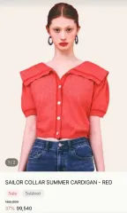 EVMOW EVMOIU セーラーカラー サマー カーディガン