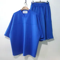 SS新作) 無地ジャージ半袖セット 4color