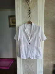 0525 ) リネンブレンド 半袖ジャケット