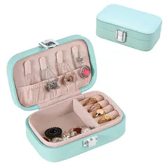 【特価商品】アクセサリーケース 宝石箱 アクセサリーポーチ 小物入れ ジュエリーボックス 持ち運び 大容量 可愛い おしゃれ 耳飾り ピアス ブレスレット 指輪 ネックレス 収納ケース 旅行 出張 贈り物 誕生日プレゼント ライトグリーン