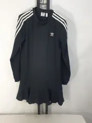 adidas(アディダス) ワンピース フリル ドレス 黒 m