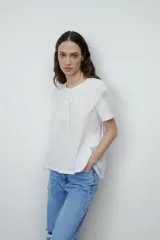 ZARA レース 半袖 カラーTシャツ