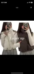 アイボリー ダウンベスト