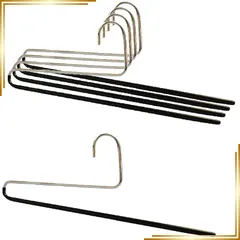 【新品】 マワ すべり落ちない ハンガー ズボン ロングスカート ストール用 シングル KH35/U5本組 ブラック 10年 0